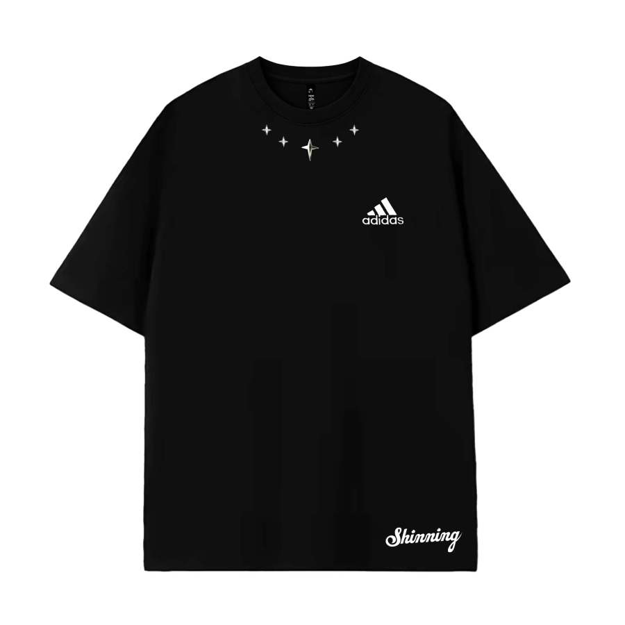 Adidas Adidas MUST HAVES T Shirts Unisex Shiny Black Crew Neck Moderate Straight Fit