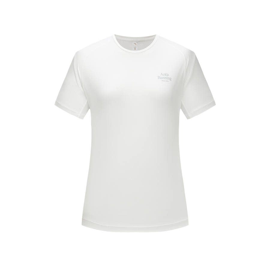 ANTA Running Collection T Shirts Women's White Crew Neck