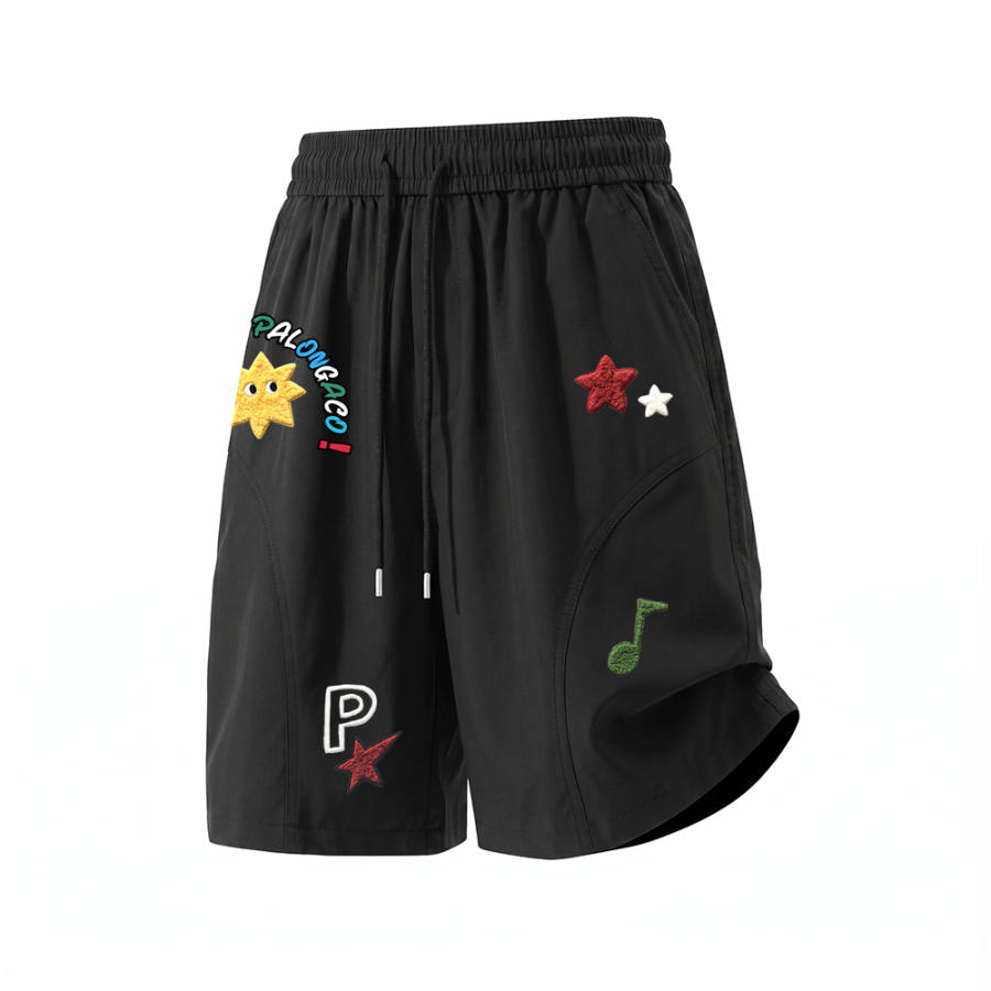 PAL ONGACO Casual Shorts Unisex Thin Straight Fit Pants