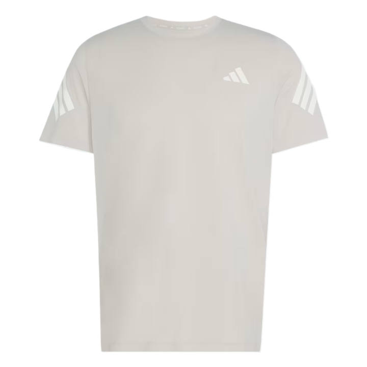 Adidas Adidas Running T Shirts Men's Gray/White Crew Neck Moderate