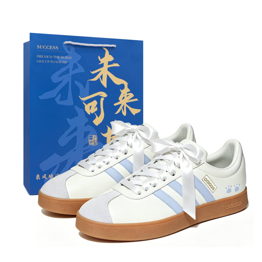 Adidas Adidas VL COURT 2.0 Skateboard Shoes Unisex Low Top Blue