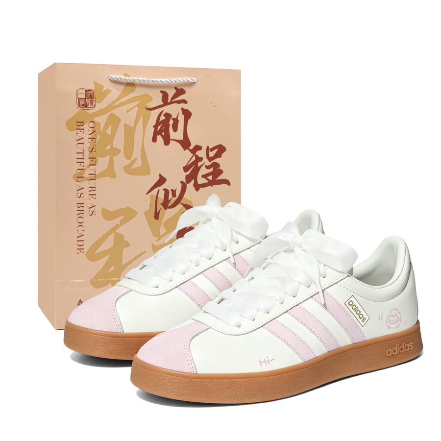 Adidas Adidas VL COURT 2.0 Skateboard Shoes Unisex Low Top Pink