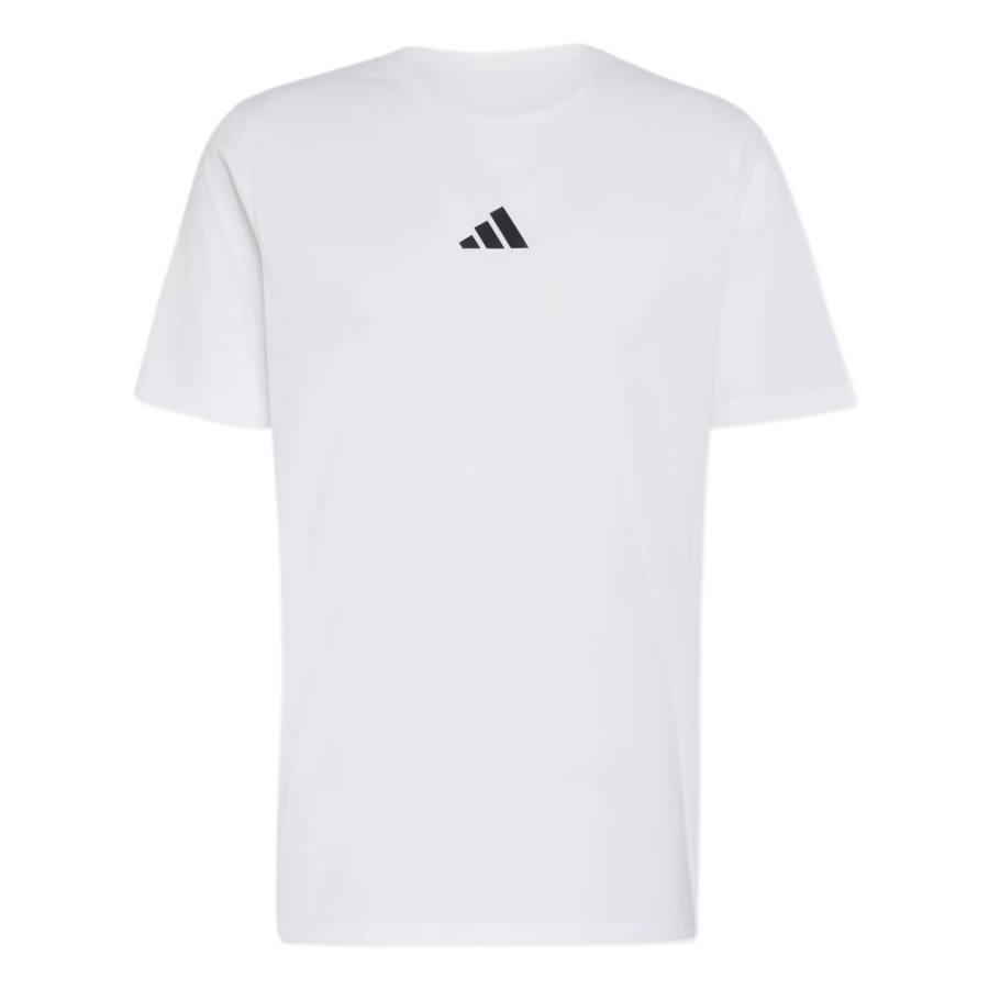 Adidas Adidas Fitness Clothing Men's White Crew Neck Moderate