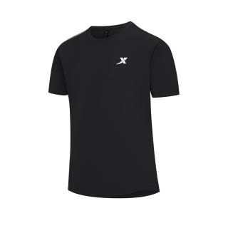 XTEP Comprehensive Training Short Sleeved Running T Shirt Men's Jet Black