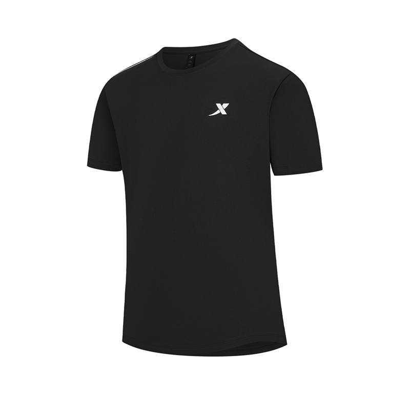 XTEP Comprehensive Training Short Sleeved Running T Shirt Men's Jet Black