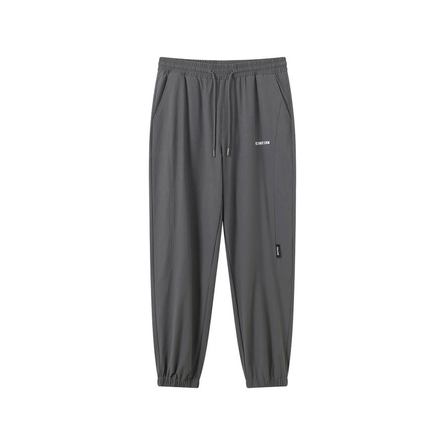 Tonlion Casual Pants Men's Dark Ink Gray Moderate Cuffed Pants