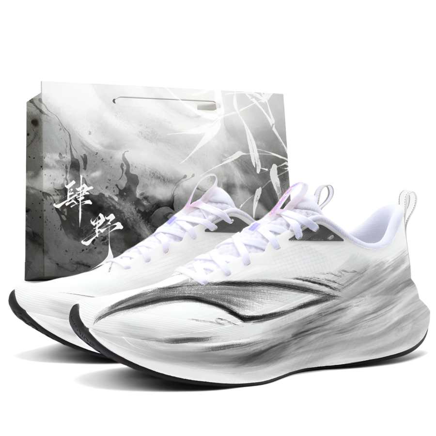 Li-Ning Li Ning Red Hare 9 PRO Running Shoes Men's Low Top Light Gray White Sketch