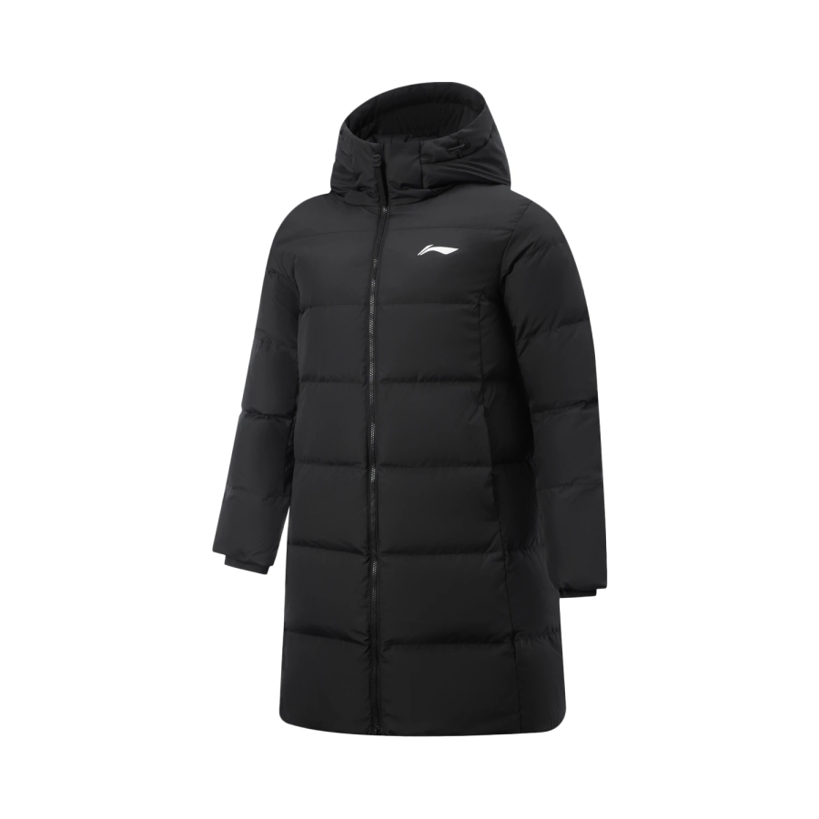 Li-Ning Li Ning Down Jackets Men's Black Hooded Non Detachable Moderate Straight Fit