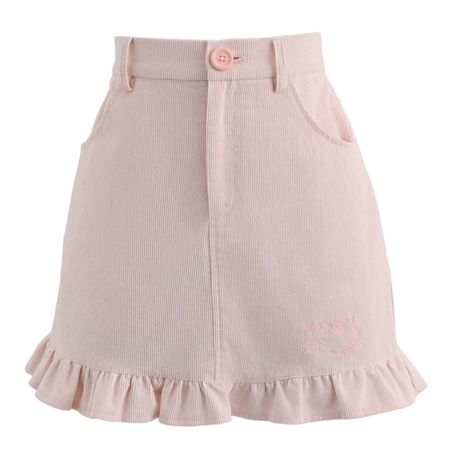 SNBL Casual Short Skirts Women's Pink Moderate Short Skirt A Line Skirt