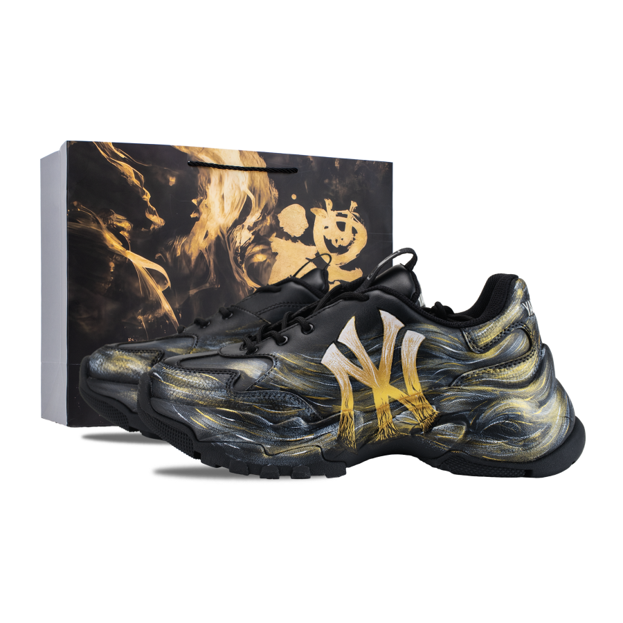 MLB MLB Big Ball Chunky Sneakers Unisex Low Top Black/Gold