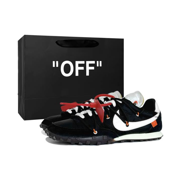 Nike Nike Waffle Racer Casual Shoes Men's Low Top Black/White