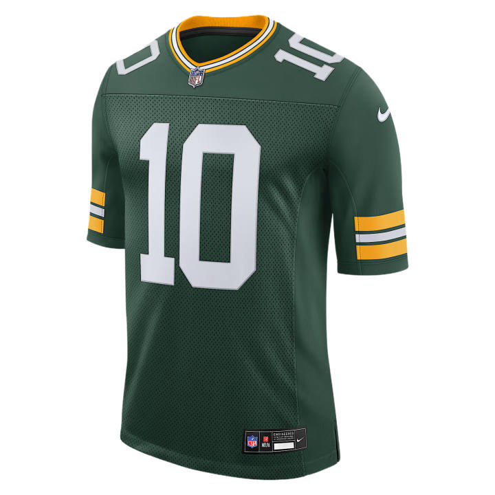Nike Nike NFL Rugby Jerseys Men's Green V Neck Moderate