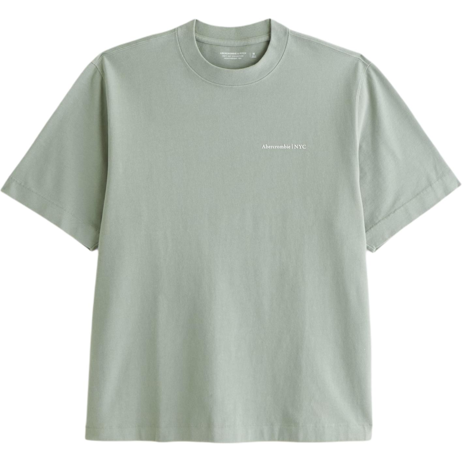 Abercrombie&Fitch T Shirts Men's Green Crew Neck Moderate