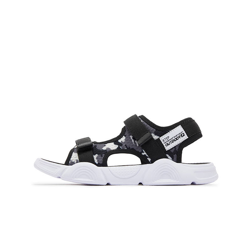 XTEP XTEP Lightweight Cushioning Slip Resistant Low top Sandal Black Unisex