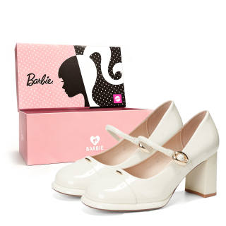 Barbie Mary Jane Shoes Women's Beige/Nude/Black