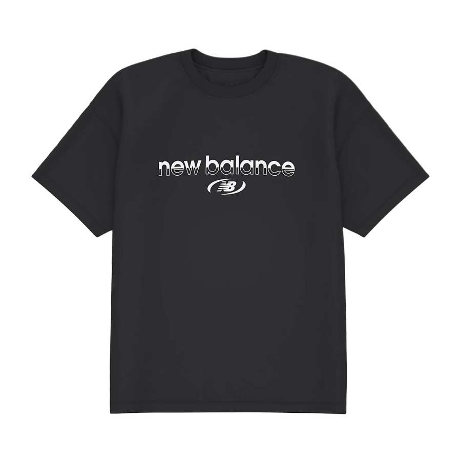 New Balance New Balance T Shirts Men's Black Crew Neck Moderate