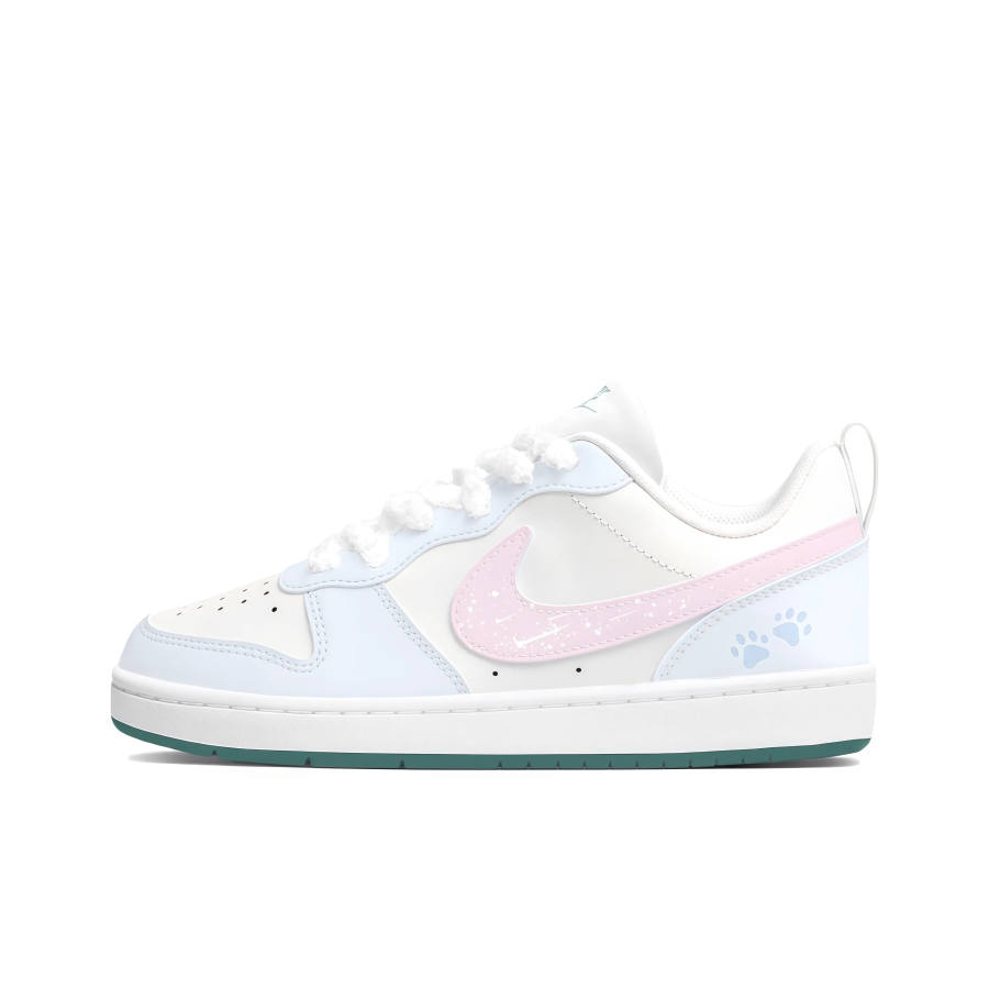 Nike Nike Court Borough Skateboard Shoes Women's Low Top Blue, Pink