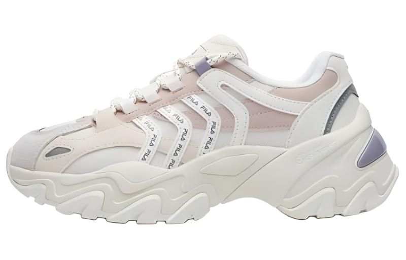 FILA SOFIA 2 Textile, Synthetic Leather Low top Chunky Sneakers Women's White Pink