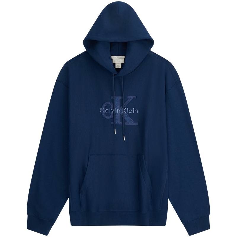 Calvin Klein Sweatshirts Men's VU5 Product Blue Hooded Non Detachable Moderate