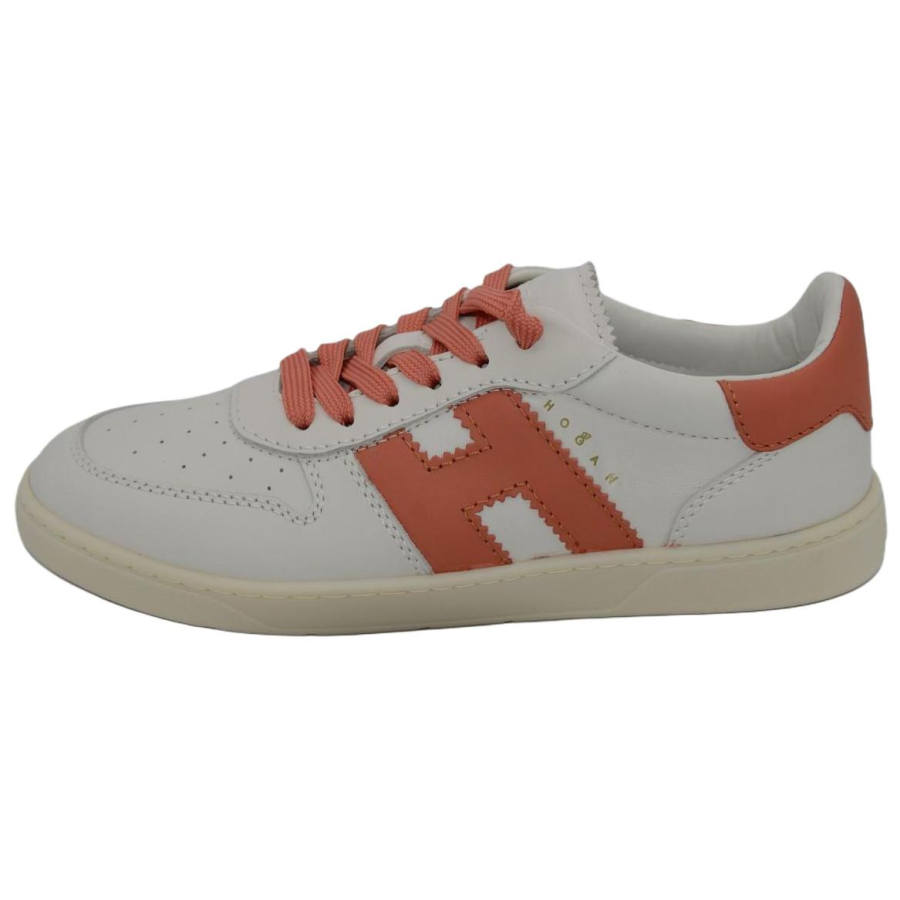 HOGAN Skateboard Shoes Women's Low Top White & Orange