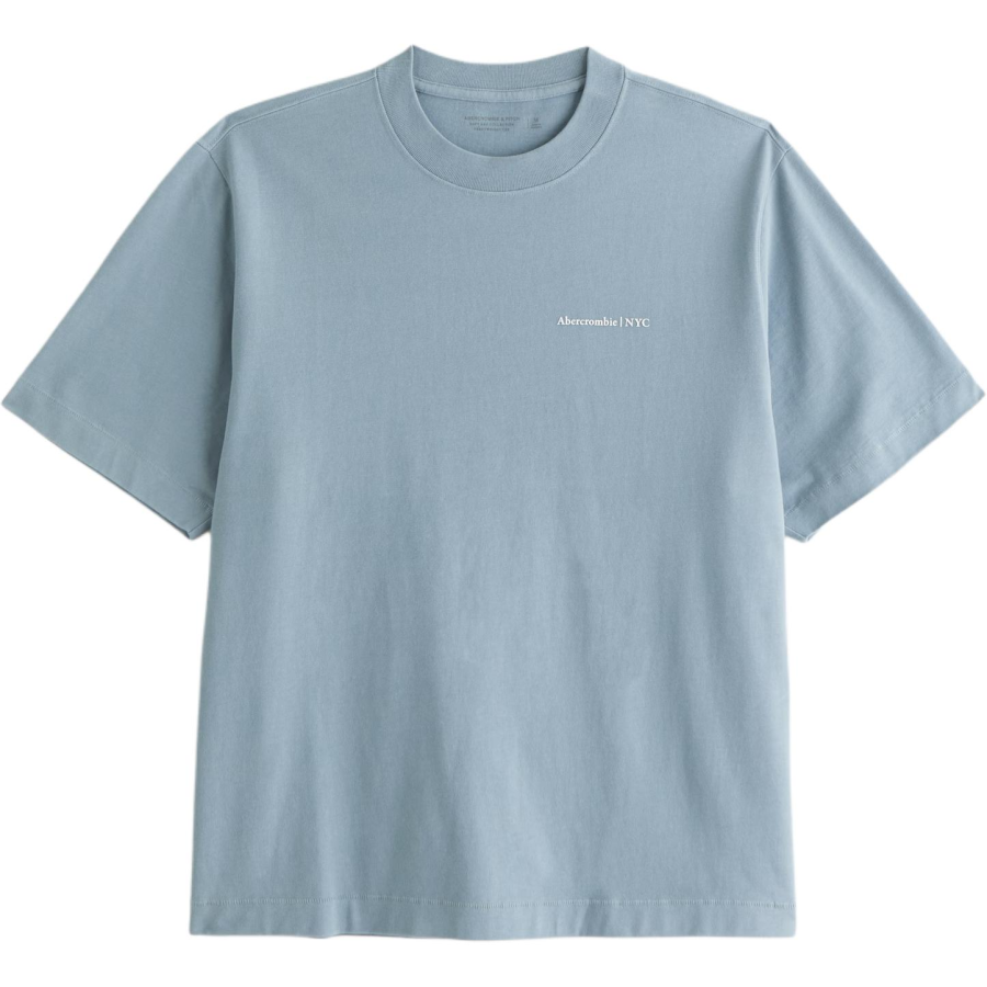 Abercrombie&Fitch T Shirts Men's Blue Crew Neck Moderate