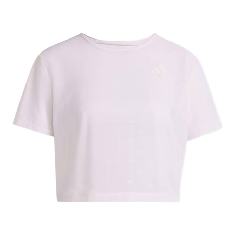 Adidas Adidas ESSENTIALS Fitness Clothing Women's Frozen Purple Crew Neck Moderate