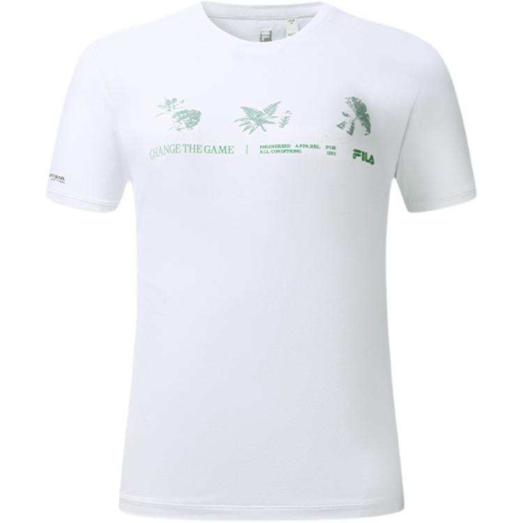 FILA Explorer T Shirts Women's Obsidian White Crew Neck Moderate Other