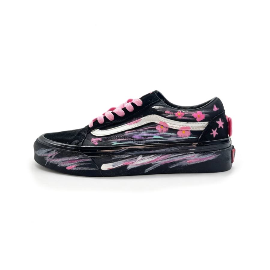 Vans Old Skool Skateboard Shoes Unisex Low Top Black Pink
