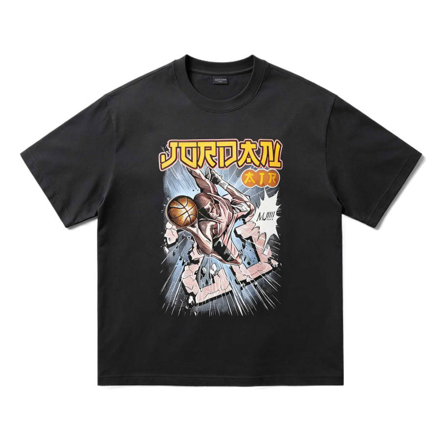 Jordan Jordan Brooklyn T Shirts Men's Dark Black Crew Neck Moderate