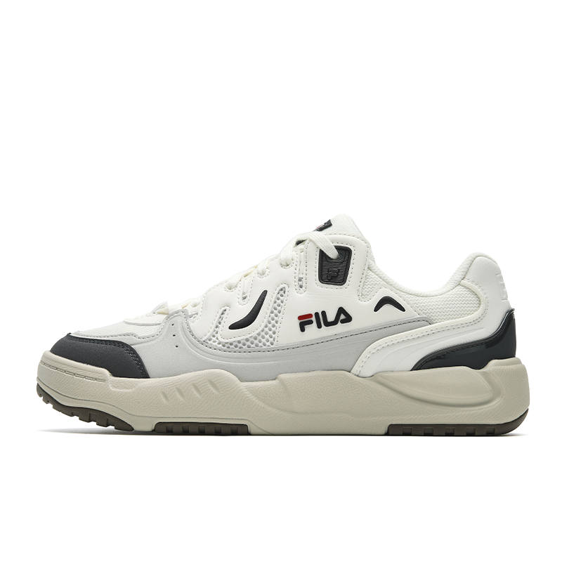 FILA COMP Skateboard Shoes Men's Low Top White Cotton Candy/Shadow Black Gray