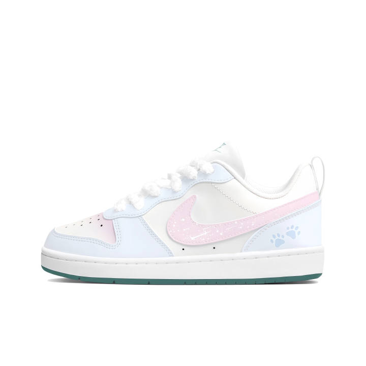 Nike Nike Court Borough Skateboard Shoes Women's Low Top Blue, Pink