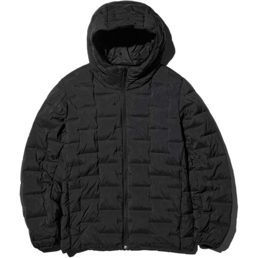 UNIQLO SS26 Puffer Jackets Men's Black Hooded Non Detachable Moderate