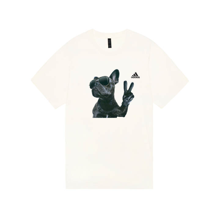 Adidas Adidas MUST HAVES T Shirts Unisex Ecru Crew Neck Moderate