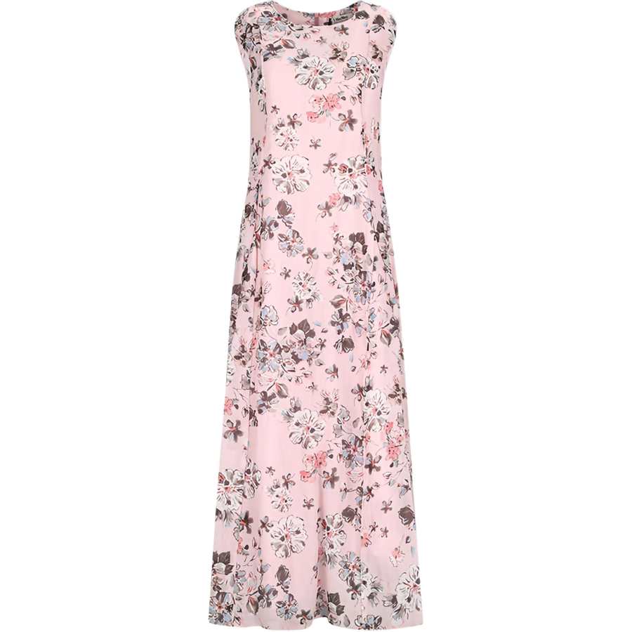 'S MAX MARA Sleeveless Dresses Women's Pink Crew Neck Moderate Midi Skirt Other