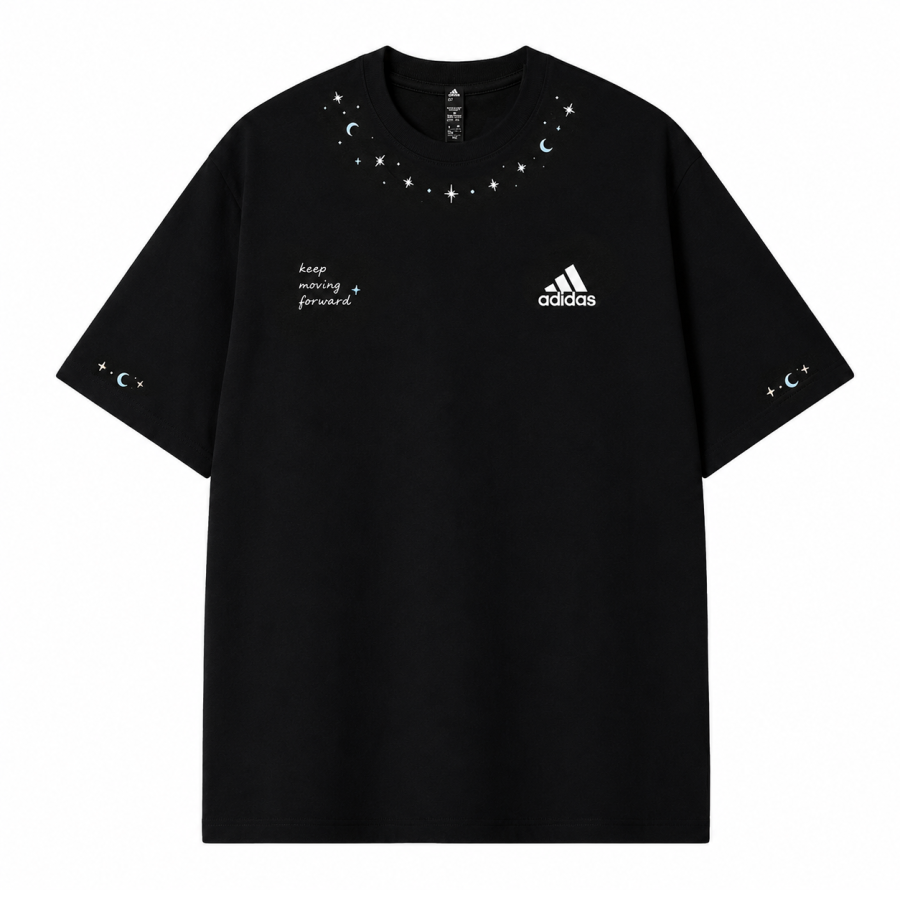 Adidas Adidas MUST HAVES T Shirts Unisex Black Crew Neck Thin Straight Fit
