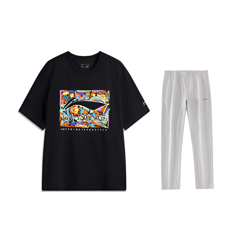 Li-Ning Li Ning Casual Sportswear Men's Crew Neck Moderate