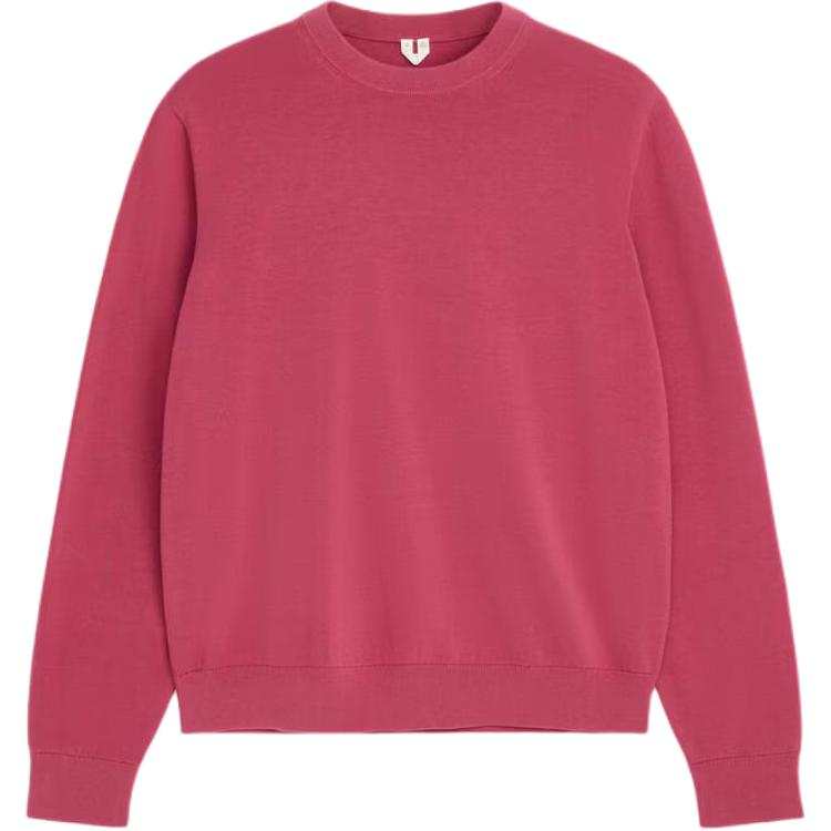 ARKET Sweatshirts Men's Raspberry Red Crew Neck Thin
