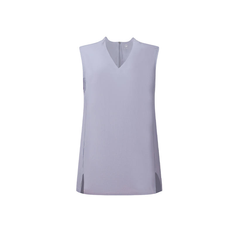 FILA URBAN EXPLORE Tank Tops Women's Light Gray Purple V Neck Moderate Straight Fit