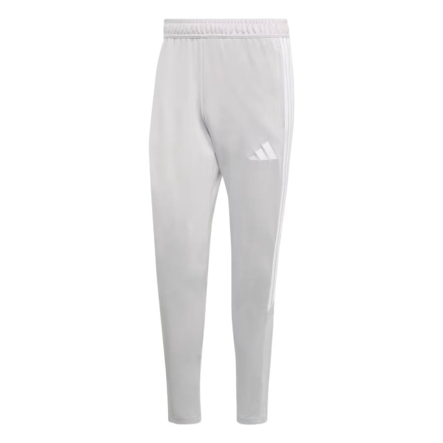 Adidas Adidas Soccer Bottoms Men's Light Gray/White Moderate Cuffed Pants