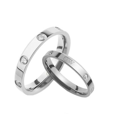 DW/DanielWellington Daniel Wellington Synthetic Cubic Zirconia Alloy Rings Unisex Silver
