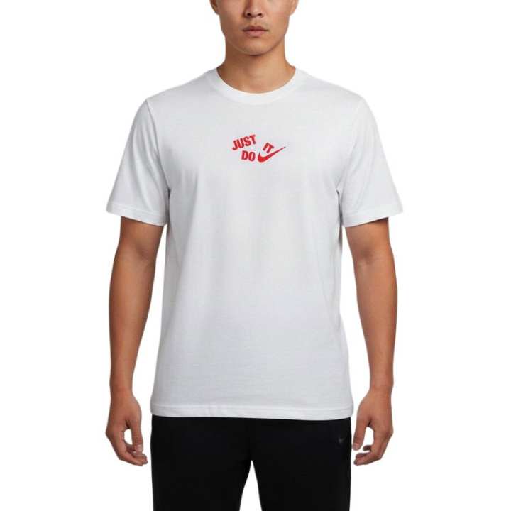 Nike Nike T Shirts Men's White/Red Crew Neck