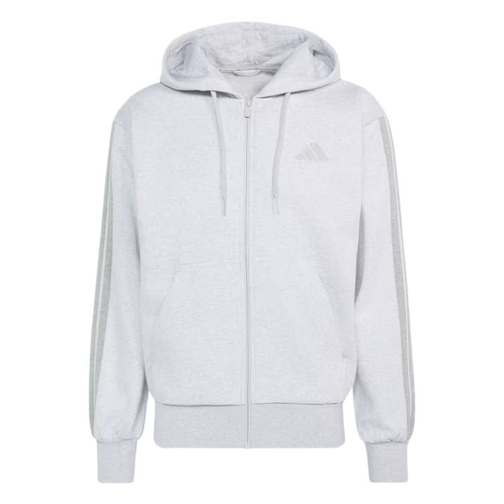 Adidas Adidas ESSENTIALS Sweatshirts Men's Light Gray Heather Gray/Medium Gray Heather Gray Hooded Non Detachable Moderate