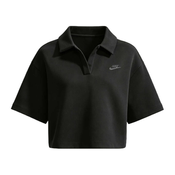 Nike Nike Sportswear Tech Fleece Polo Shirts Women's Black/Sail White/Black Polo Collar Moderate