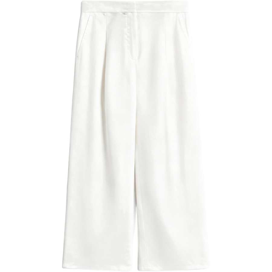 MaxMara Studio MaxMara Studio Casual Pants Women's White Moderate Wide Leg Pants