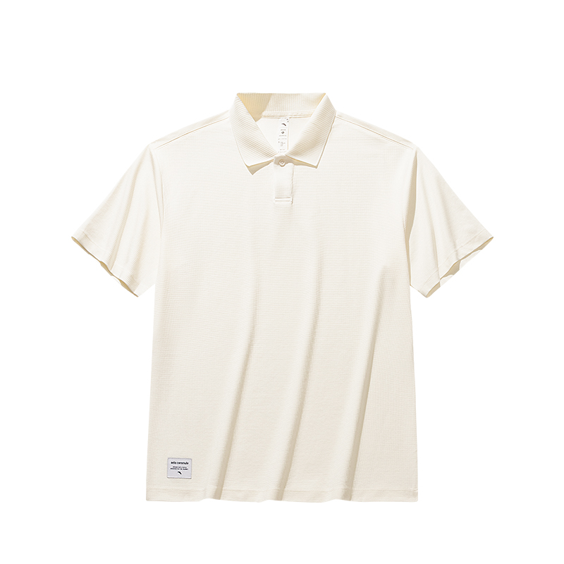 ANTA Variety Training Collection Polo Shirts Men's Warm Jade White Polo Collar Moderate Straight Fit