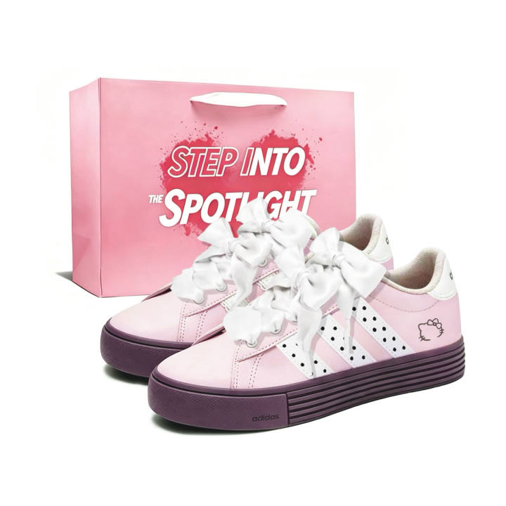 Adidas Adidas Daily 4.0 Skateboard Shoes Unisex Low Top Pink/White