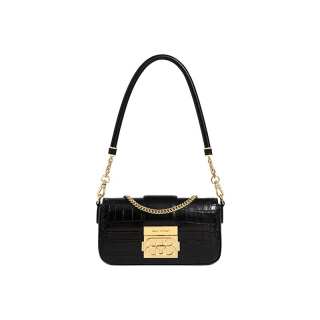 JELLYTOYBOY Artificial Leather Harmonica Bag Shoulder Bag Small Women's Black/White/Silver