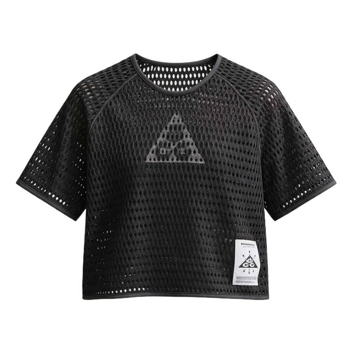 Nike Nike ACG Running T Shirts Women's Charcoal Gray/Cool Gray Crew Neck Moderate
