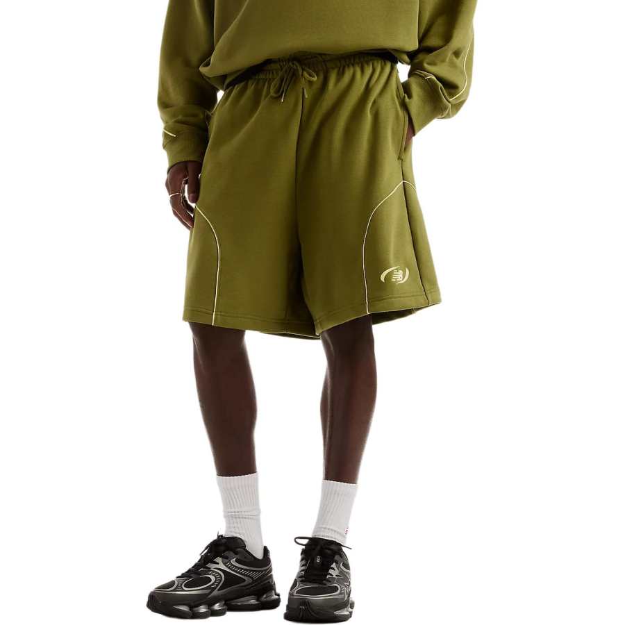 New Balance New Balance French Terry Casual Shorts Men's Sports Green Moderate