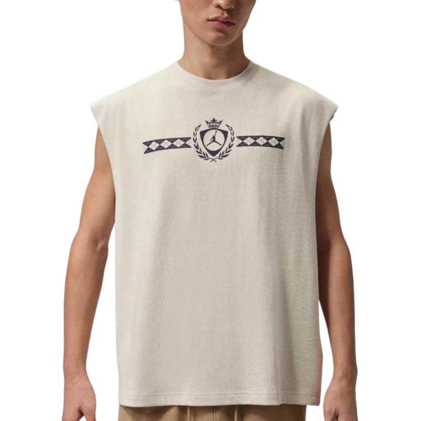 Jordan Jordan Air Quick Dry Tank Tops Men's Ecru Crew Neck Moderate
